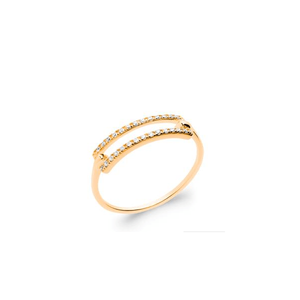 Bague Rectangle Pavée d'oxydes Bague Rectangle Pavée d'oxydes