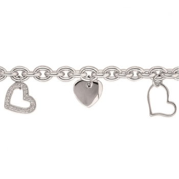 Bracelet Farandole de Coeurs argent 925