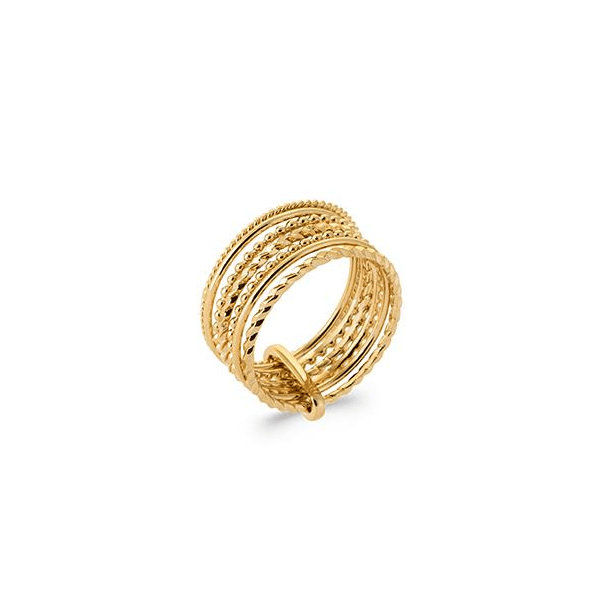 Bague Tendance Plaqué Or multi-rangs Bague Tendance Plaqué Or multi-rangs