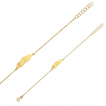 gourmette bébé identité nuage or 9 carats 375/000