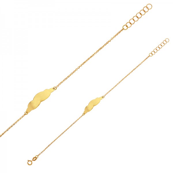 gourmette bébé identité nuage or 9 carats 375/000 gourmette bébé identité nuage or 9 carats 375/000