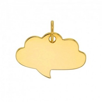 Pendentif nuage bulle message or