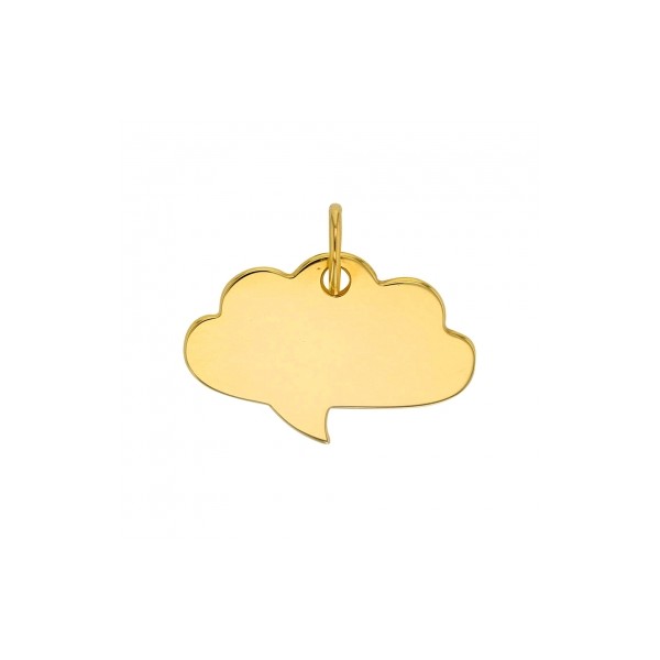 Pendentif nuage bulle message or