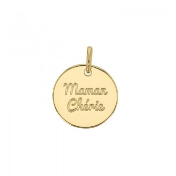 Médaille "Maman Chérie" plaqué or