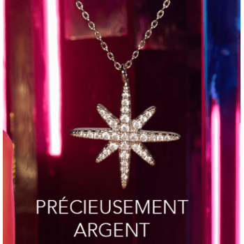 Collier étoile Argent et Oxydes sertis