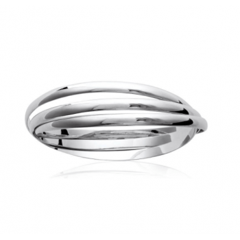 Bracelet triple jonc en Argent 925 Rhodié