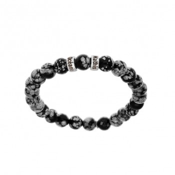 Bracelet Boules Obsidienne avec...