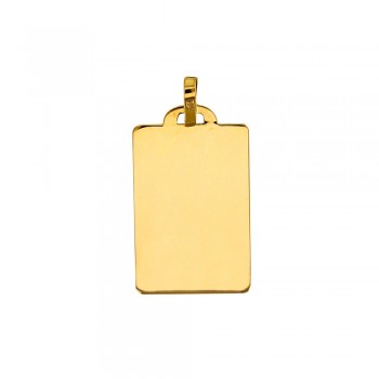 Pendentif Rectangle Or 9 carats