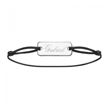 Bracelet Cordon Homme identité à graver