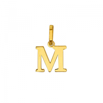 Pendentif Lettre M Or 9 carats