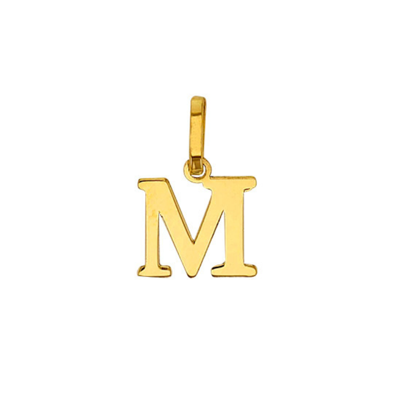 Pendentif Lettre M Or 9 carats