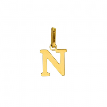 Pendentif Lettre N Or 9 carats