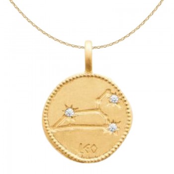 Collier avec Pendentif constellation du Lion plaqué or