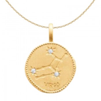 Collier avec Pendentif constellation Vierge plaqué or