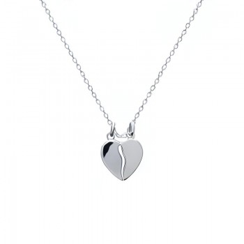 Pendentif personnalisé coeur sécable argent 925