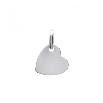 Pendentif Coeur penché à graver Argent