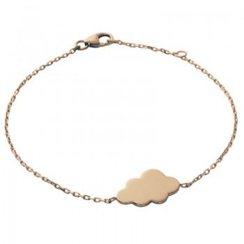 Bracelet Nuage Gravé Plaqué Or