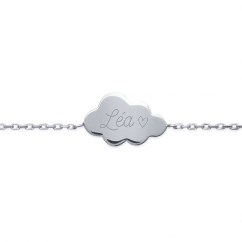 Bracelet Nuage Argent à graver