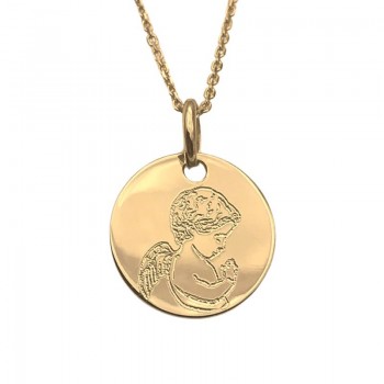 Collier médaille petit ange