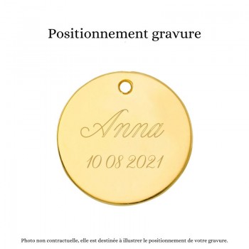 médaille de baptême position gravure