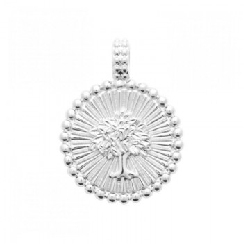 Médaille baptême Arbre de Vie Solaire argent