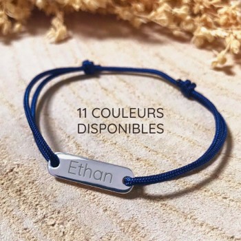 Bracelet enfant plaque en argent