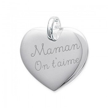 Pendentif Coeur Maman on t'aime