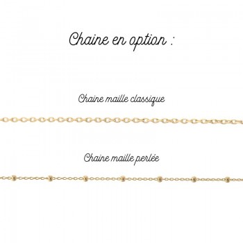 Chaine Collier Maman Chérie Plaqué or