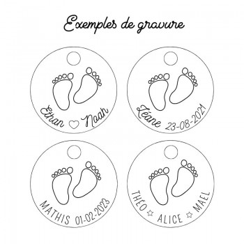 Médaille Empreintes de Pieds gravure