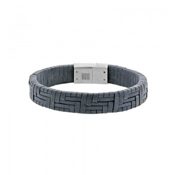 Bracelet Cuir Tressé Marron à personnaliser