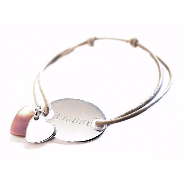 Bracelet Gourmette et Nacre  