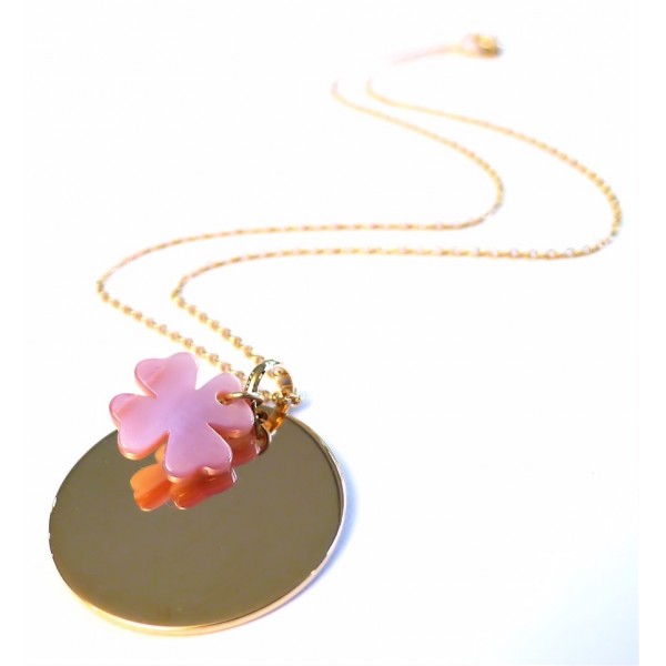Collier personnalisé Plaqué Or et Nacre Collier personnalisé Plaqué Or et Nacre