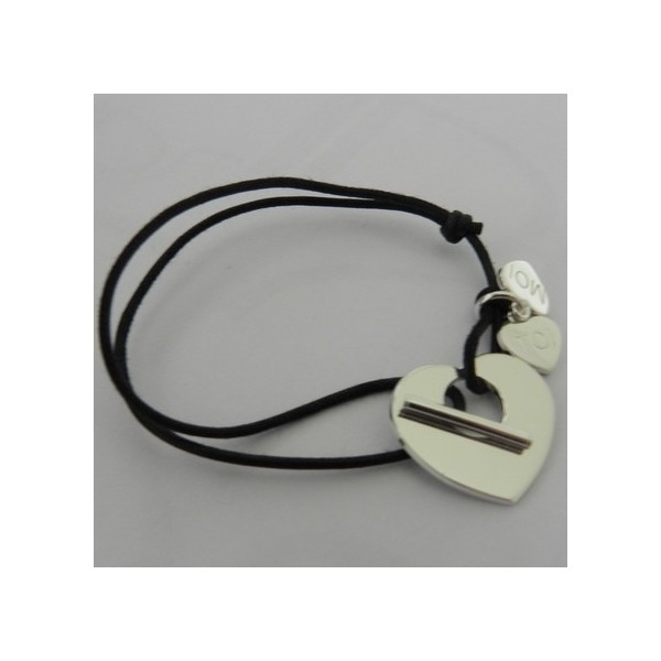 Bracelet Coeur percé avec Fermoir T Bracelet Coeur percé avec Fermoir T