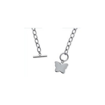 Collier Acier Papillon