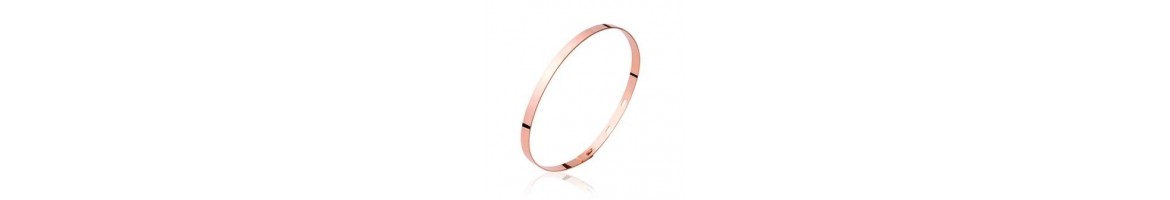 Bracelet Jonc Personnalisé Femme à Graver Argent et Plaqué or