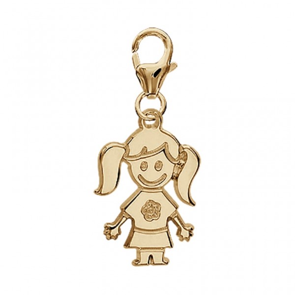 charms silhouette personnalisée fille